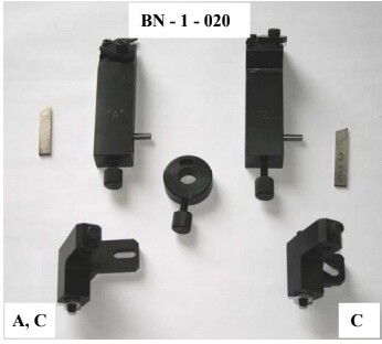 BN-1-020 set of black knife holder parts and blades