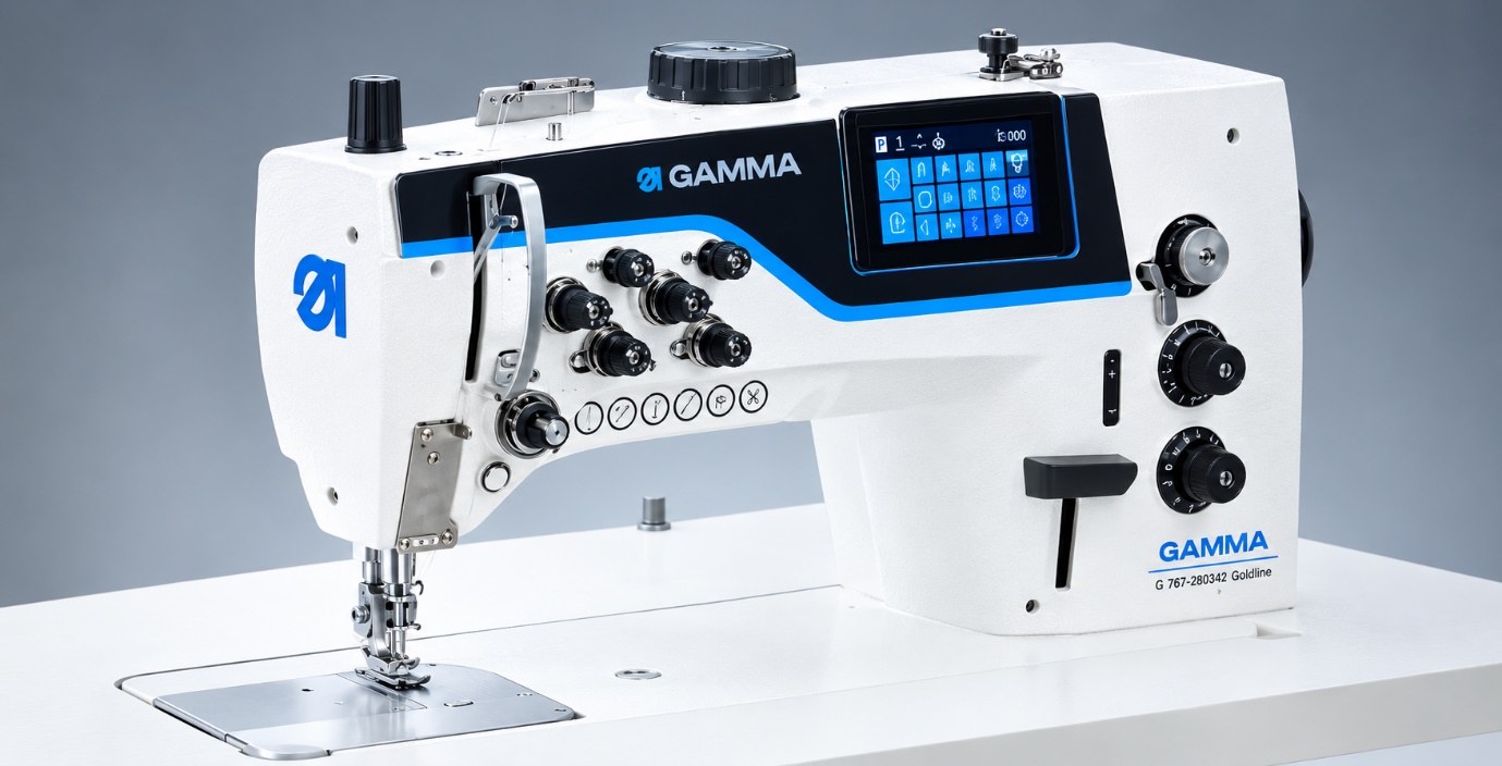 G767 M-TYPE GAMMA lockstitch flat bed sewing machine with integrated touch operation panel