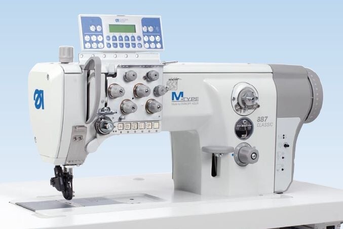 887-260122-M flat bed double needle sewing machine