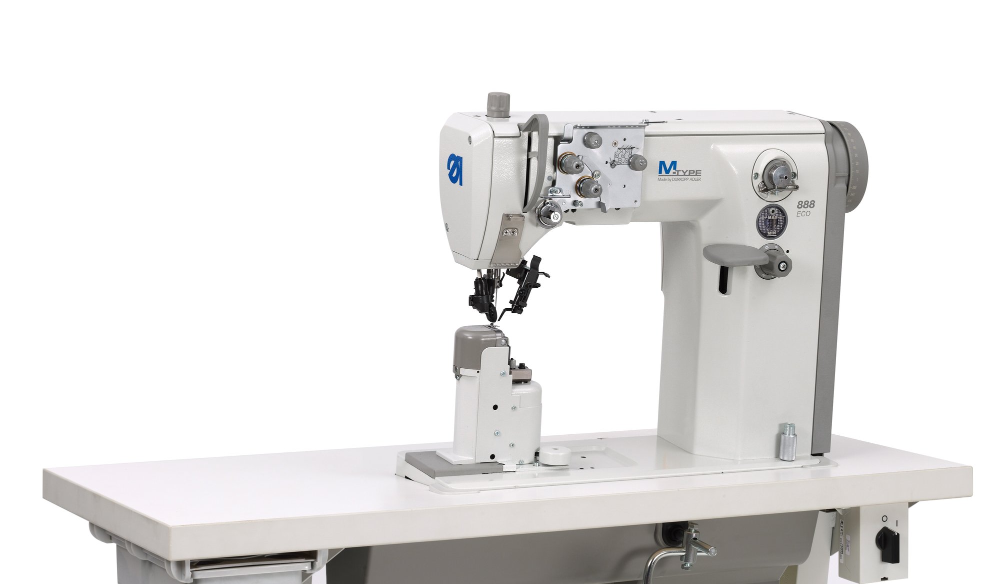 888-356020 Eco post bed single needle inserting lining and under trimming machine