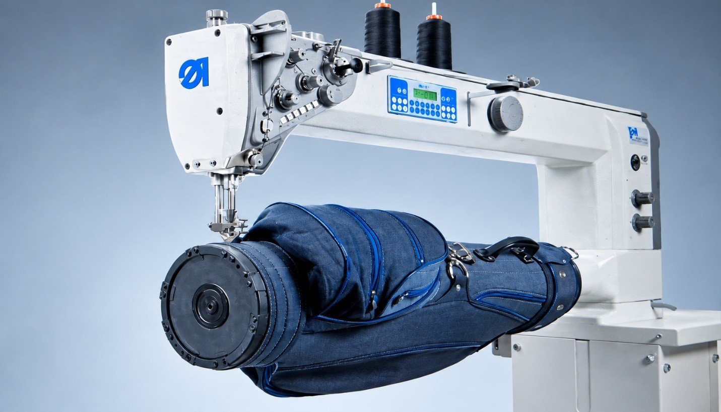969 single needle lockstitch cylinder arm sewing machine sewing a tubular workpiece